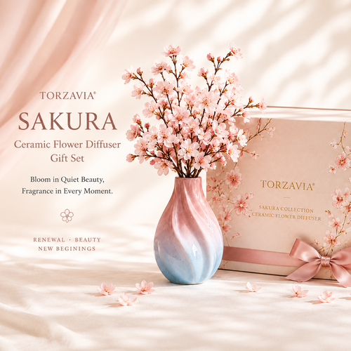🌸 Torzavia® Sakura Bloom Ceramic Gift Set