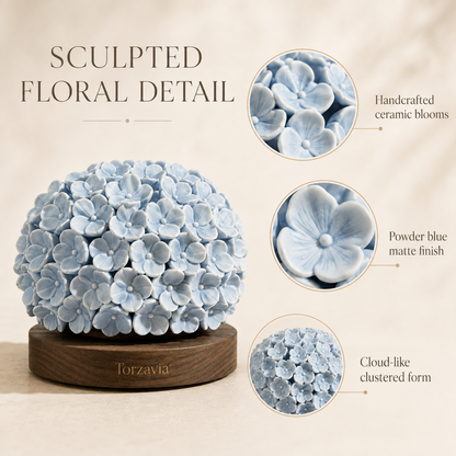 💙 Torzavia® Hydrangea Ceramic Flower Diffuser