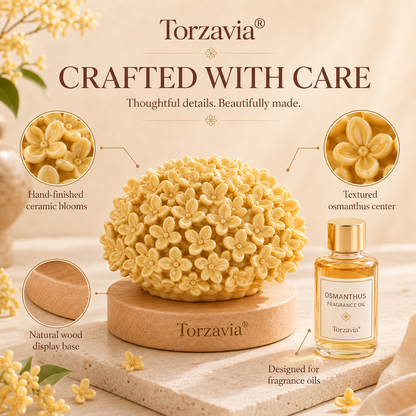 💛 Torzavia® Osmanthus Ceramic Flower Diffuser