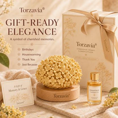 💛 Torzavia® Osmanthus Ceramic Flower Diffuser
