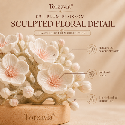 🌸 Torzavia® Plum Blossom Ceramic Flower Diffuser