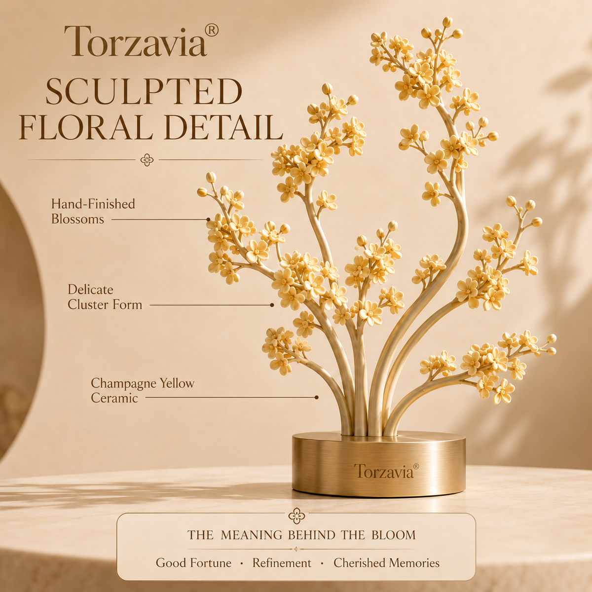 💛 Torzavia® Osmanthus Ceramic Flower Diffuser