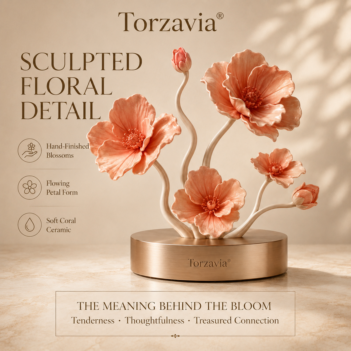 🧡 Torzavia® Begonia Ceramic Flower Diffuser