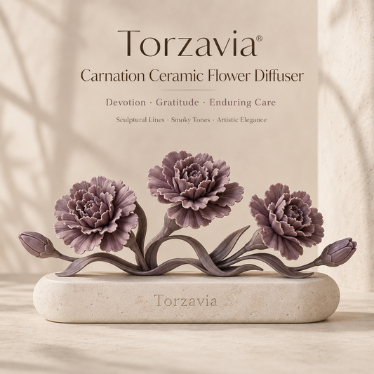 🌷 Torzavia® Carnation Ceramic Flower Diffuser